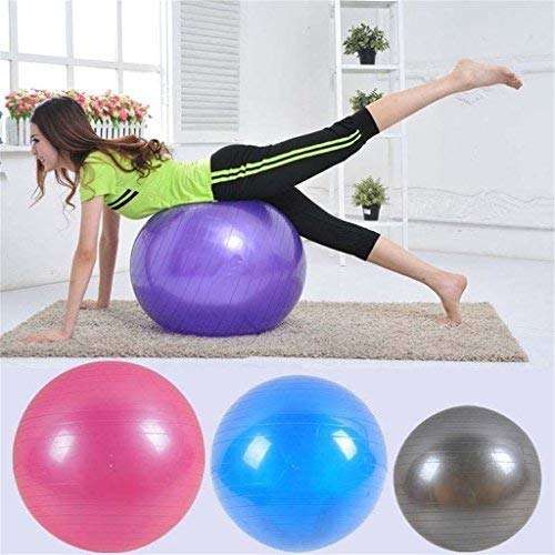 SONIQE Inflatable Gym Ball with Foot Pump for Total Body Fitness, Abdominal Toner (Multi Colour) 6
