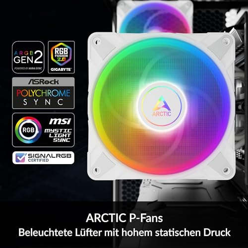 ARCTIC Freezer 36 A-RGB - Single-Tower CPU Cooler with Push-Pull, Two Pressure-optimised 120 mm P Fans and ARGB Lighting, Fluid Dynamic Bearing, 200–2000 RPM, 4 Heatpipes, incl. MX-6 Thermal Compound 5