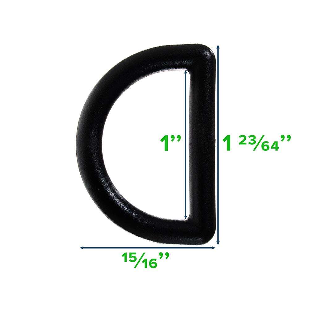 Paracord Planet Lightweight Black Plastic D-Ring (1 Inch, 10 Pack) 4