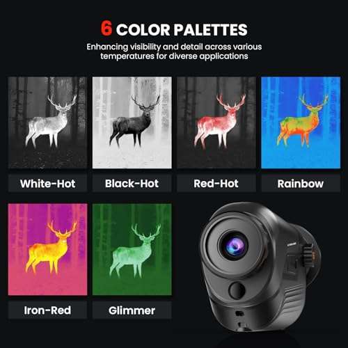 GOYOJO Thermal Monocular, 256x192 (25 Hz) Thermal Imaging Monoscope Camera for Adults, 10mm Focal Lens Vision Goggles Thermal Scopes for Night Hunting Camping 4