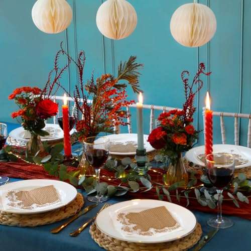 Talking Tables 40 x Gold Disposable Paper Napkins for Christmas Wedding Birthdays Bridal Showers Decoupage Design Elegant Recyclable Tableware USA - 6.5 x 6.5 in 2