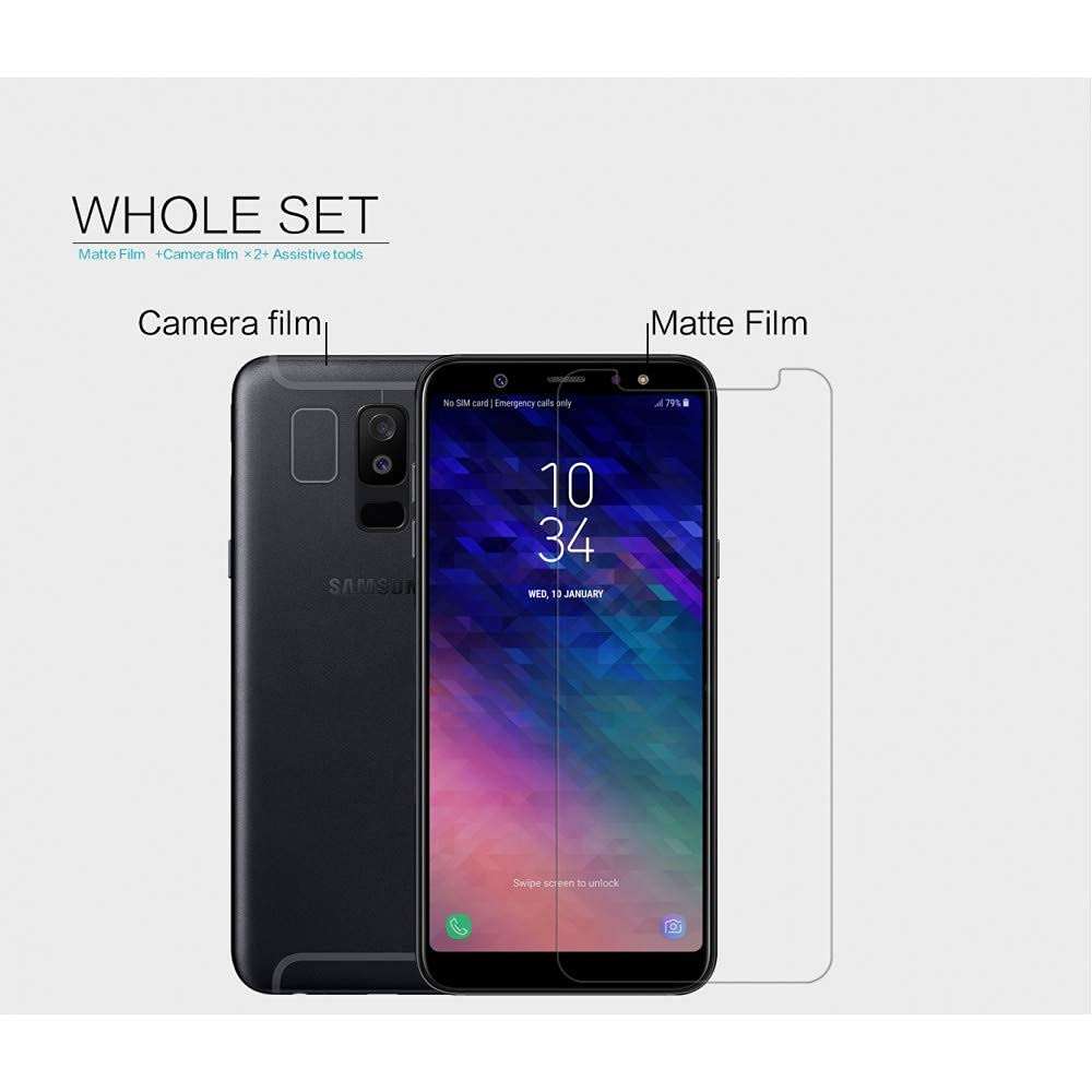 Nillkin Screen Guard for Samsung Galaxy J8 J 8 2018 Whole Set Version Matte Anti Glare Front + Camera Sticker 5