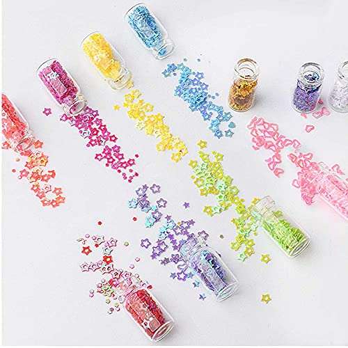 Belicia 48 Bottles Nail Art Sequins Glitter Shine Powder Manicure Decoration Nail Glitter Powder Sequins Manicure Sticker Design DIY Tip (48box) 3