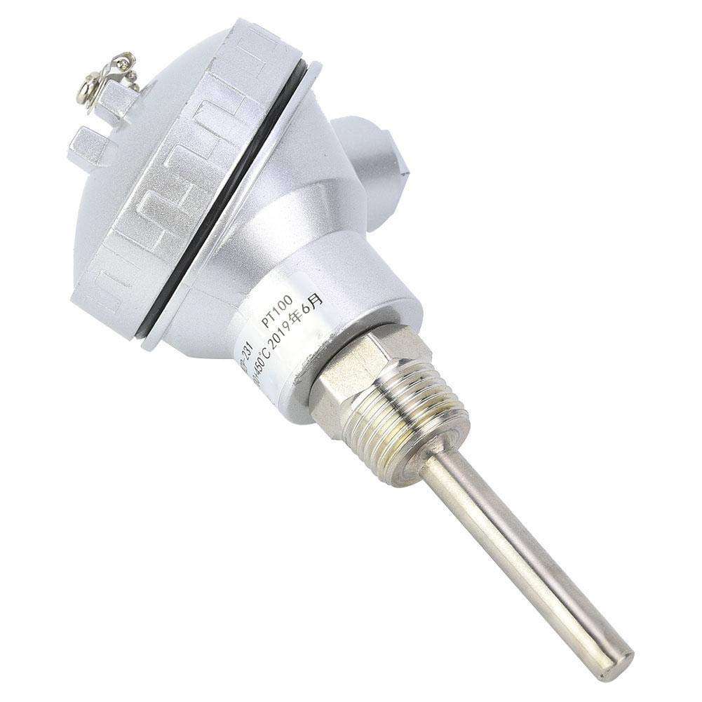 RTD Temperature Sensor, RTD PT100 Temperature Sensor Probe 1/2" NPT Thread Thermocouple Terminal Head,Simple and Easy to Install(50mm/2in) 2