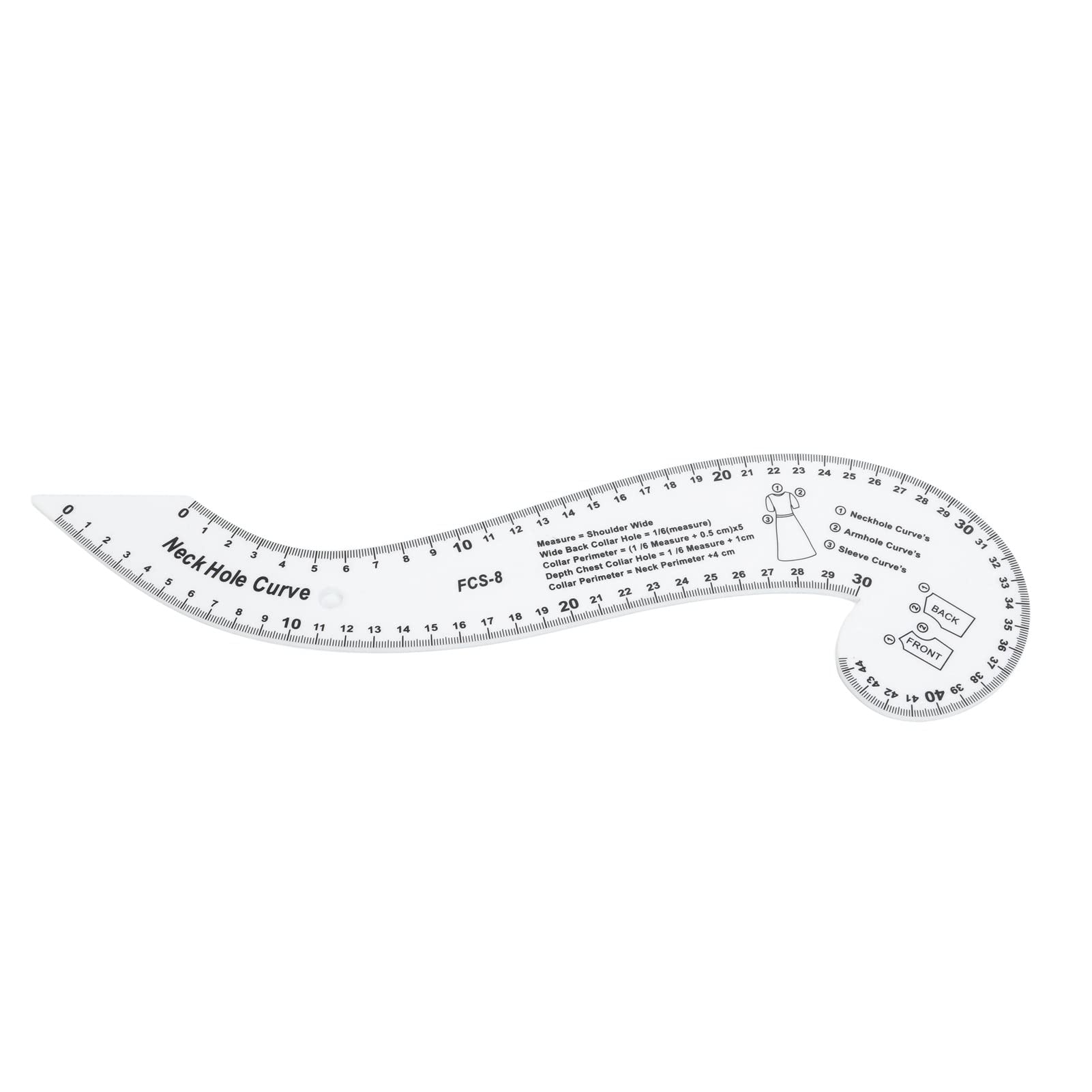 French Curve Ruler for Pattern Making Reglas De Costura para Patrones,Sewing Pattern Making Tools High Acrylic Material Various Sizes Curved Ruler for Creating Patterns for Sketching and Drawing 6
