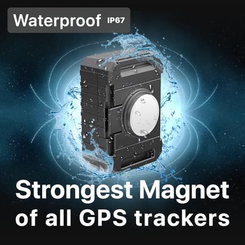 Tracki Pro GPS Tracker for Vehicles, USA made tech. Up to 7 Months Batt. Waterproof Magnetic 4G LTE Long Battery Life 2-7 Month, Unlimited Distance, Subscription Required, Multi Alerts, Hidden Tracker 6