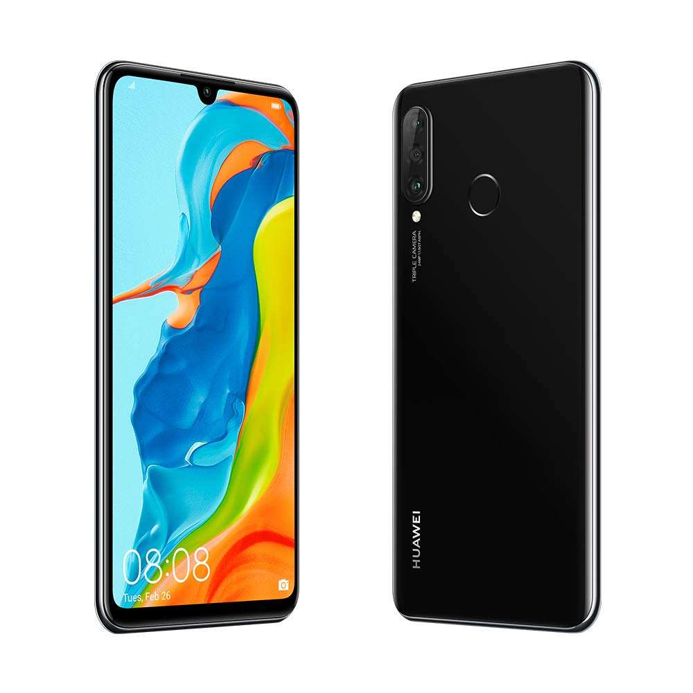 Huawei P30 Lite (128GB, 4GB RAM) 6.15" Display, AI Triple Camera, 32MP Selfie, Dual SIM Global 4G LTE GSM Factory Unlocked MAR-LX3A - International Version (Midnight Black) 3
