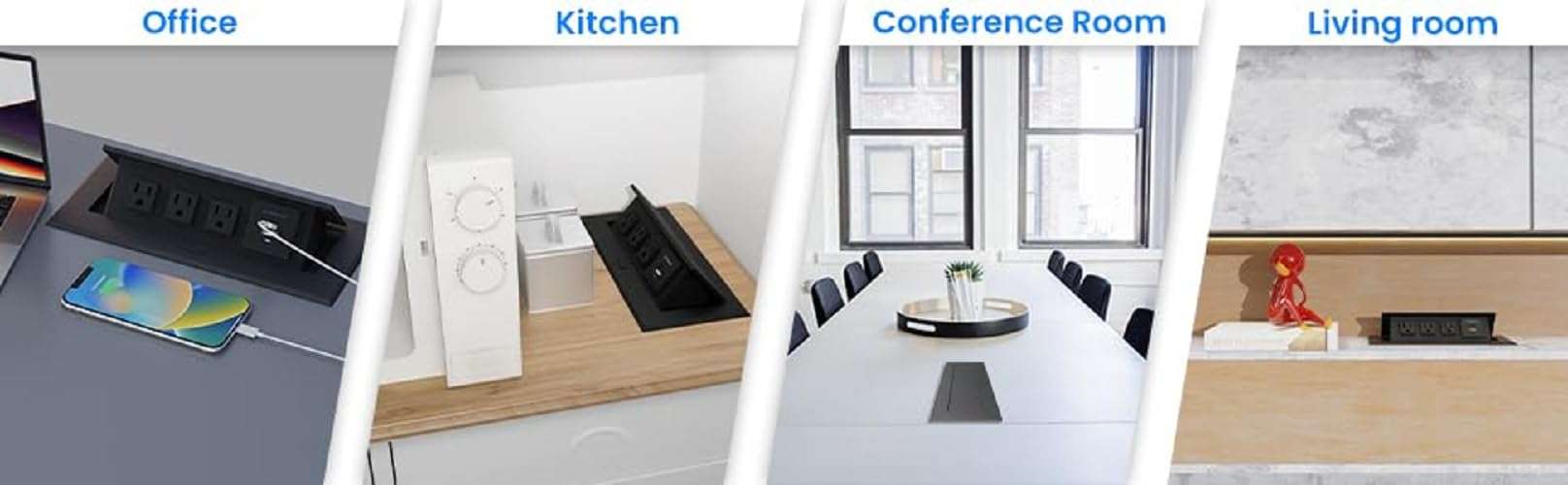 MakWorld® Hydraulic Popup Box for Conference Table with Desktop Socket (Style 5) 6