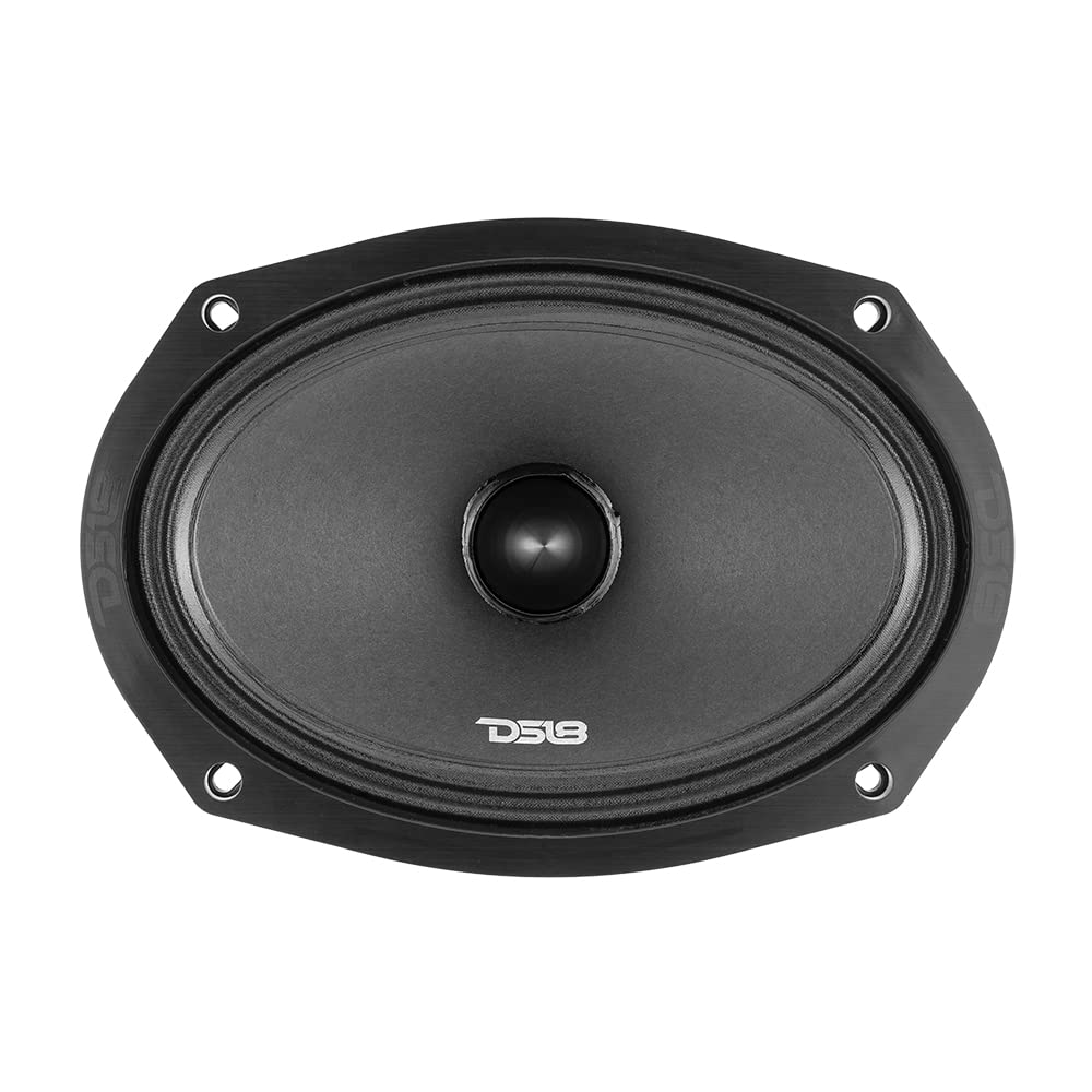 DS18 PRO-ZXI694BM 6 X 9 Inches Pro Audio Mid-Range Loudspeaker with Bullet and Grill 600 Watts 4-Ohm (1 Speaker) 5