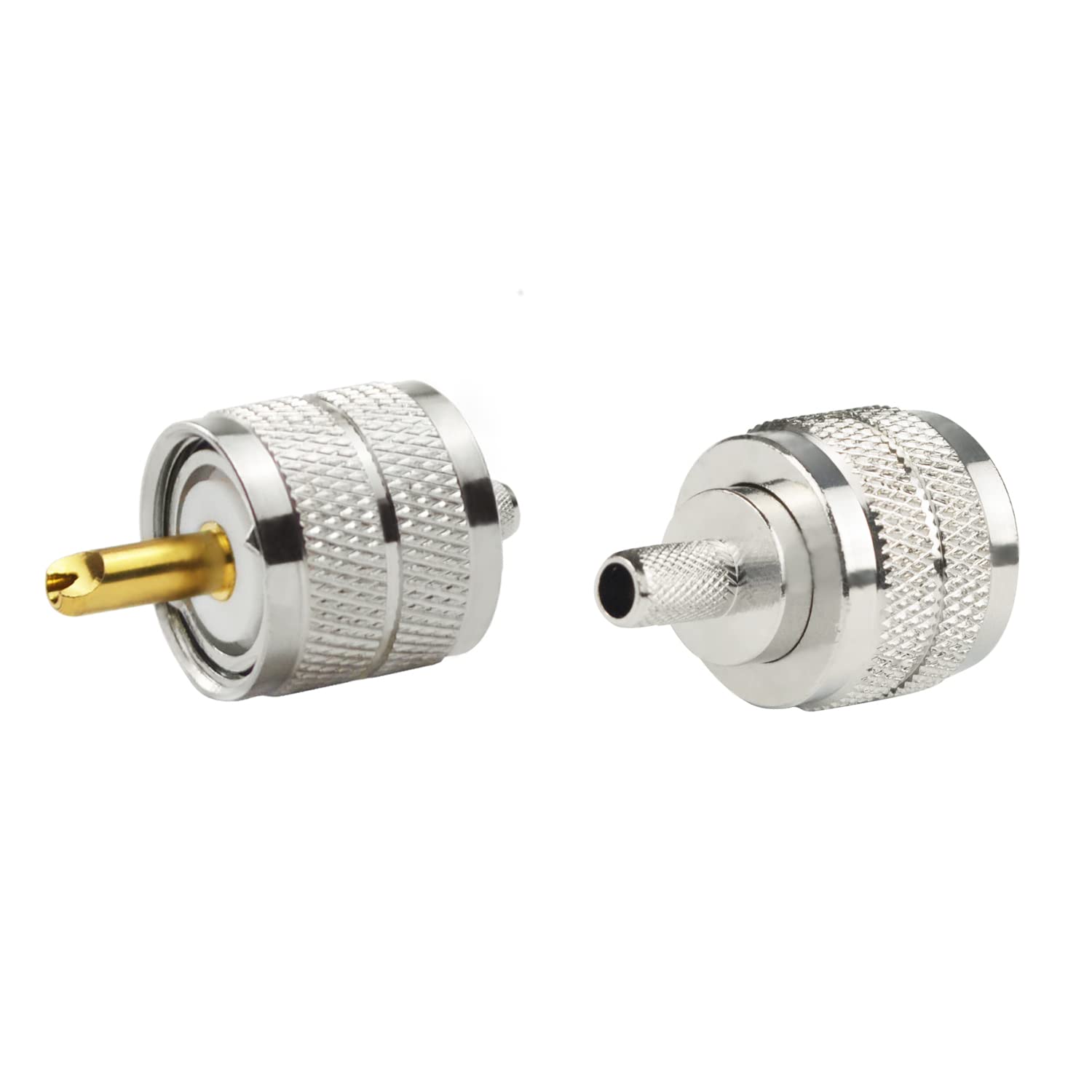 DUOGIMZ PL259 Male Coax Connector,UHF Male Crimp Connector for RG8X LMR240 4D-FB Coaxial Cable(10pcs) 3