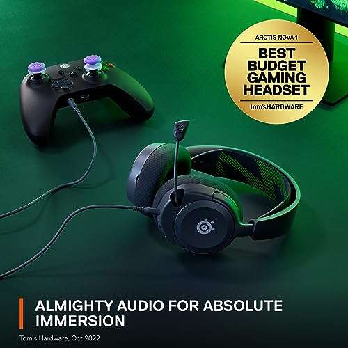SteelSeries Arctis Nova 1X Gaming Headset - Signature Arctis Sound - ClearCast Gen 2 Mic - Xbox Series X|S, PC, PlayStation, Switch, and Mobile 3