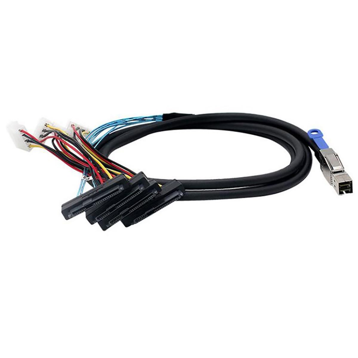 AoQhir Mini SAS HD SFF 8644 to 4* SAS 8482 29P Server Cable with Power – 6Gbps High Speed 28AWG Copper Wire Data Transfer Cord (0.5M) 1