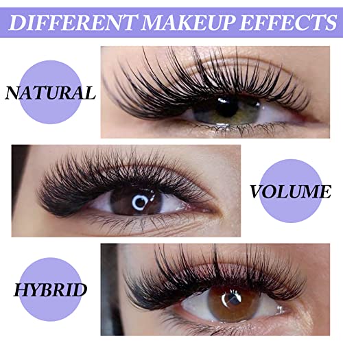 Eyelash Extension Lashes 8-25mm Length Individual Eyelashes C/D Curl Classic Eyelash Extensions Supplies .10 .15 .20 .25mm Single Lashes (0.10-D, Mixed 20-25mm) 5