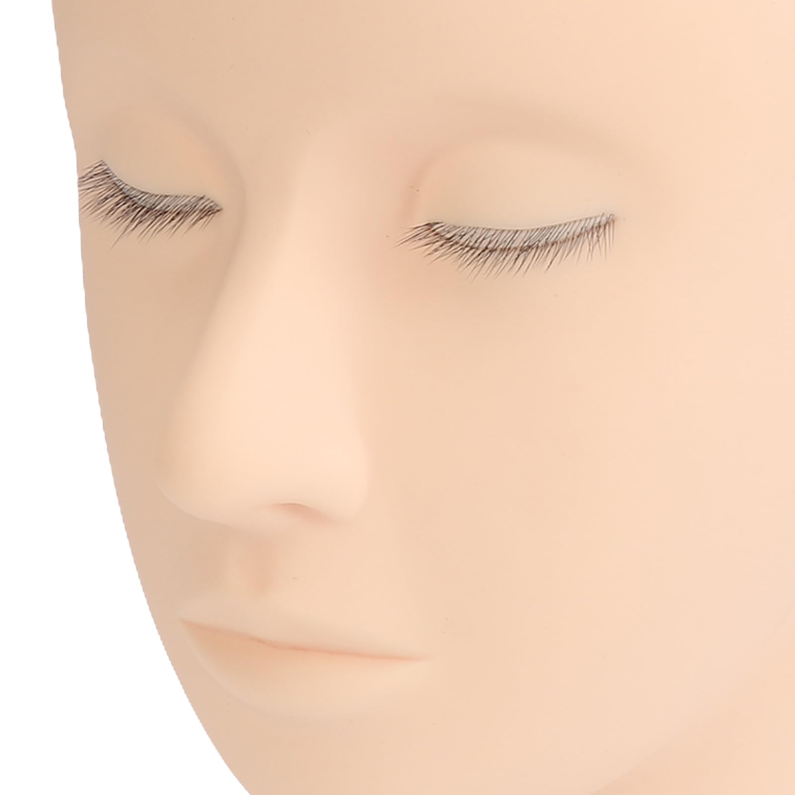 3D Simulated Face Eyelash Extension Mannequin Head, 3 Layer Lashes, Silicone Practice Training Doll Head for Makeup Beauty, Massage and More () 5
