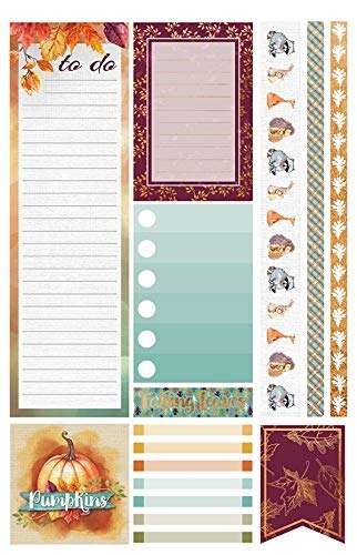 Paper House Productions STPL-0016 Autumn Woods Weekly Kit Planner Stickers, 3-pack, 3 Count 6