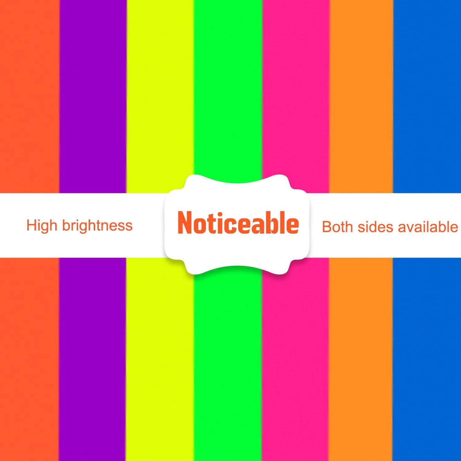 Poster Board 11 x 14 Inches,56 Sheets Neon Paper 7 Color Fluorescent Paper Bright Cardstock 250 GSM/90 lb Heavyweight Projects School Science Fair Event Displays and Business Presentations 5