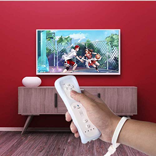 Controller for Wii, PowerLead Built-in Motion Plus Remote and Nunchuck Controller for Nintendo Wii and Wii U + Silicon Case White 2