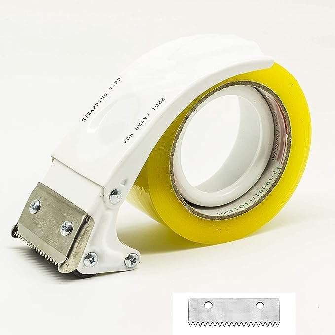 RED Rock Handy Tape Dispenser for Packing Packages Lightweight Ergonomic Industrial Heavy Duty Tape Cutter for Couriers One Size fits up to 2 inches Tapes, D6 3