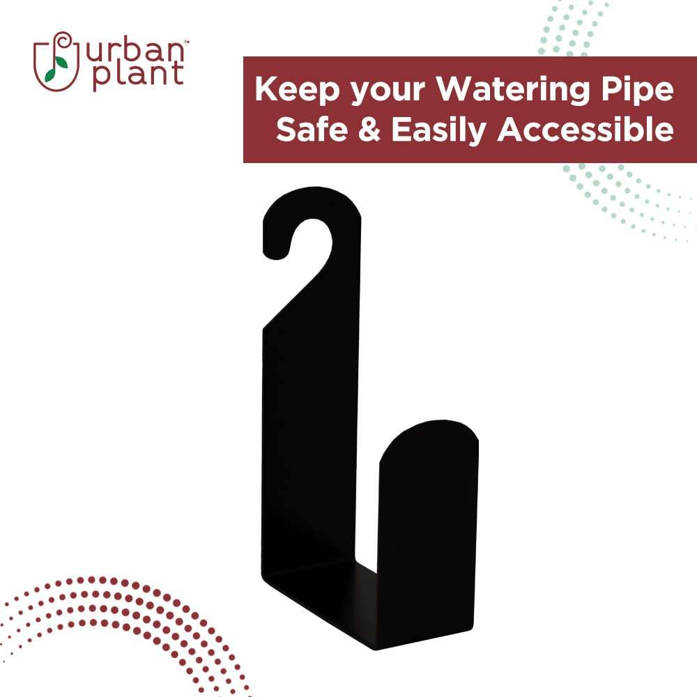 Urban Plant Iron Garden Hose Pipe Holder/Hanger,Black 5