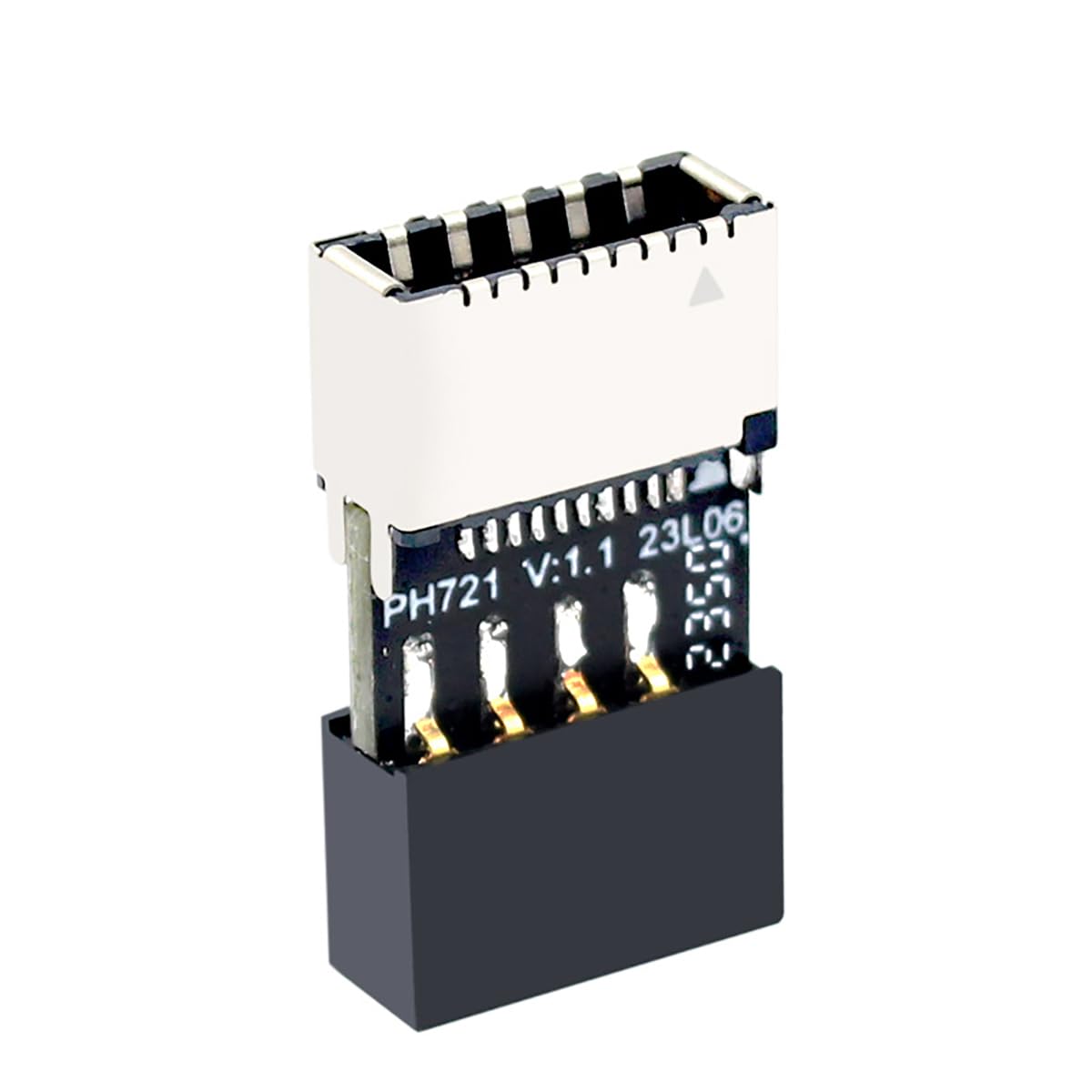 PH721 Motherboard USB2.0 9PIN to Type-E Adapter Male to Famale Connector USB C Front Panel Socket (6Pcs) 5