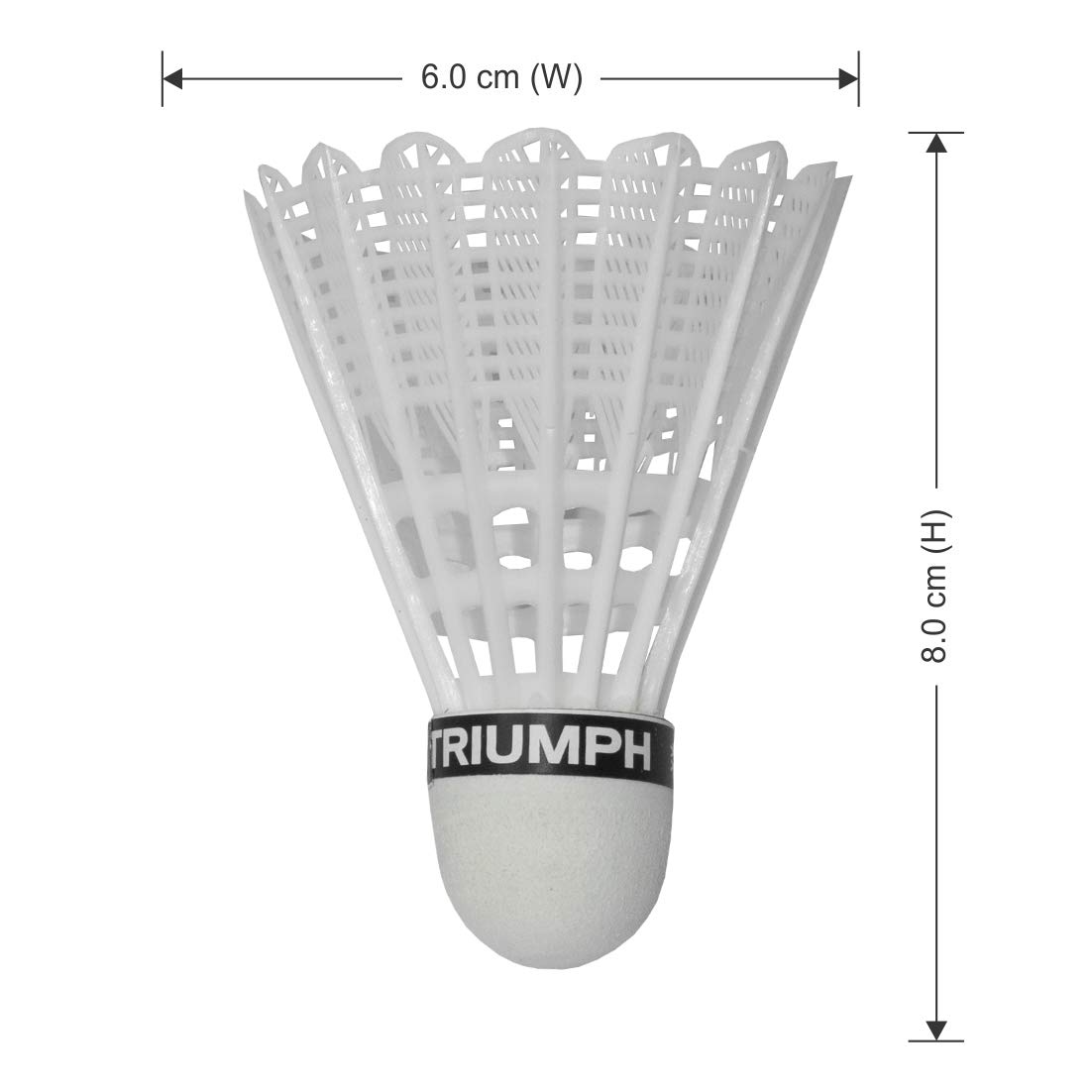 Triumph Nylon Badminton Shuttlecocks, White Badminton Shuttlecock Pack of 6, Stable and Sturdy High Speed MAXIS-350i Badminton Shuttles, Training Shuttlecock for Indoor and Outdoor Sports 3
