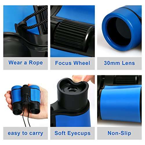 Scotamalone Kids Binoculars Shock Proof Toy Binoculars Set for Age 3-12 Years Old Boys Girls Bird Watching Educational Learning Hunting Hiking Birthday Presents 2