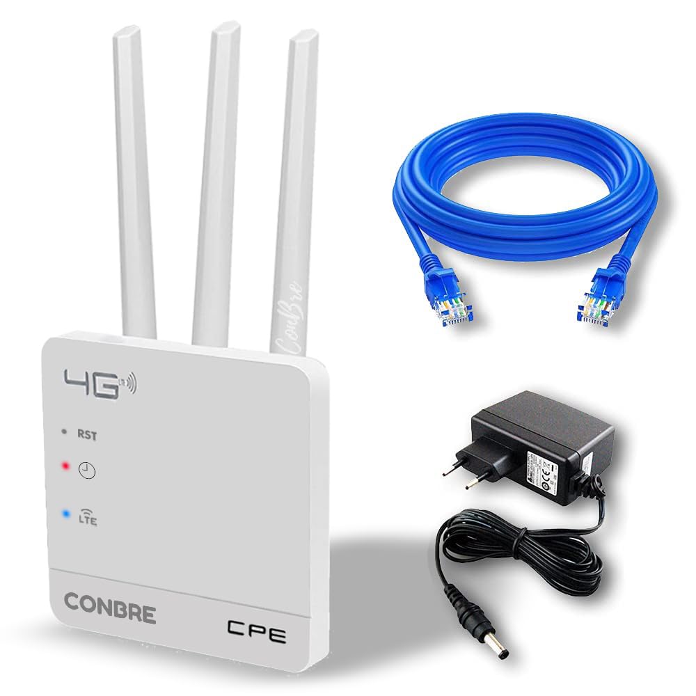 Conbre Cpe Mt-300H 5G&4G Mobile Sim Based Wi-Fi Router|No Configuration Required|With Micro Sim Card Slot|All 4G Sim Wifi Router,single_band,300 mbps 6