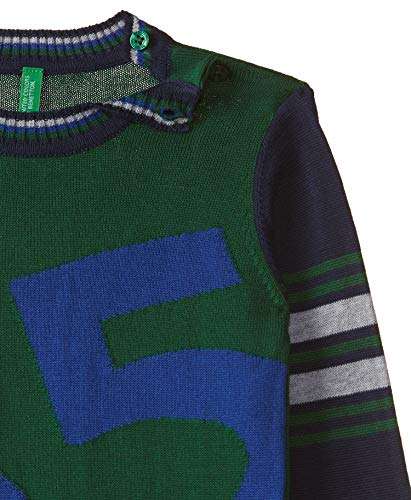 United Colors of Benetton Baby Boys' Knitwear (18A105EQ1732G_902_1Y_Green and Blue) 2