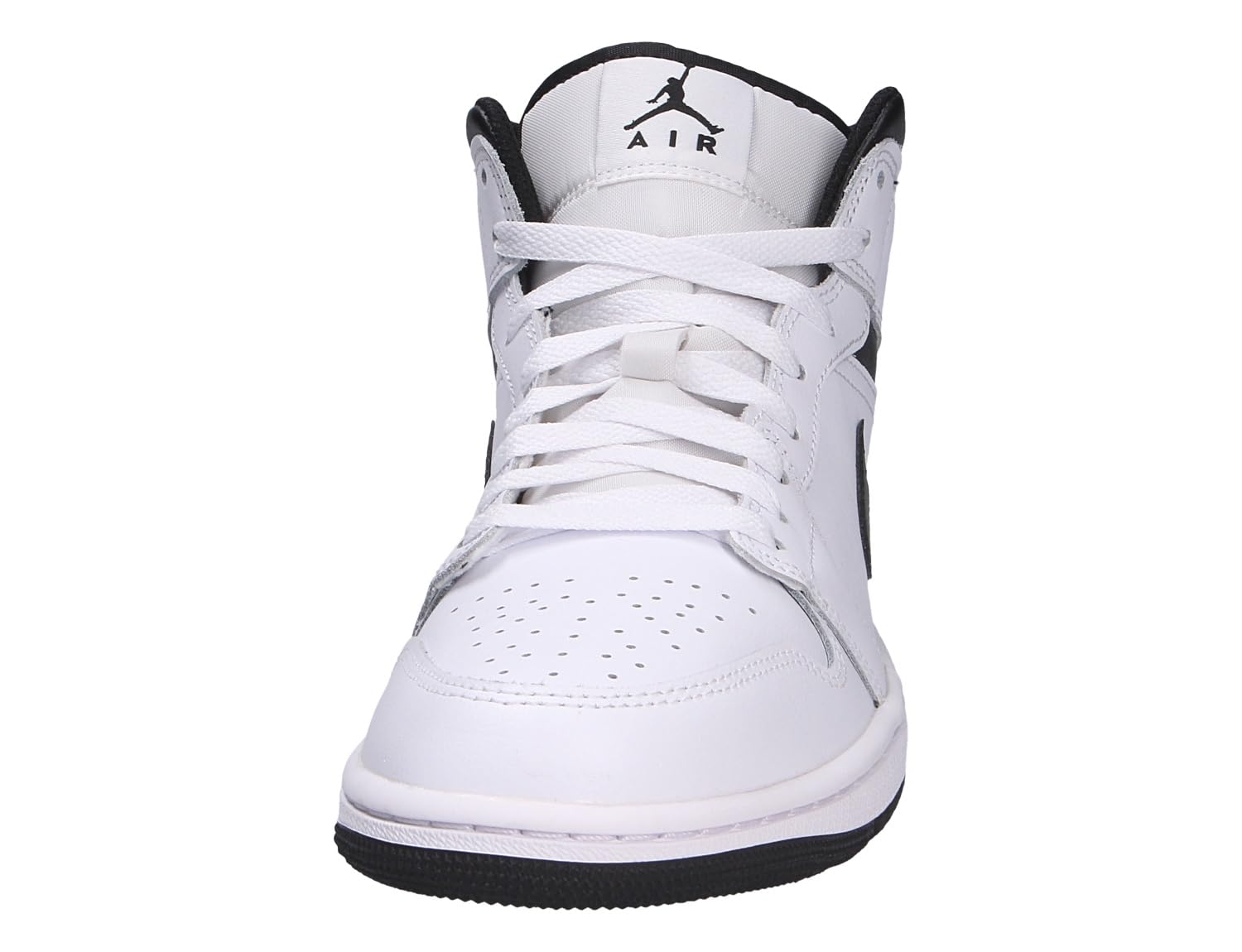Jordan Men's 1 Mid White/Black-White-Black (DQ8426 132) - 10.5 6