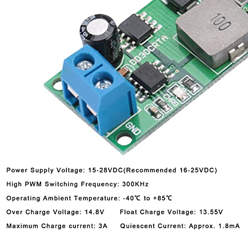 3A 12V 1-1000AH Lead-Acid Battery Charger, Accumulator Lead Acid Battery Cell Storage Module, Battery Charger Module (Terminal Included) 6