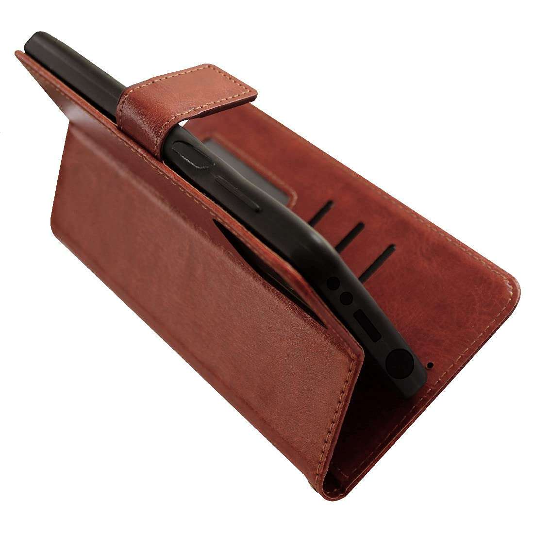 Casotec Flip Cover for Mi Redmi Note 10 Pro/Note 10 Pro Max | Premium Leather Finish | Inbuilt Pockets & Stand | Flip Case for Mi Redmi Note 10 Pro/Note 10 Pro Max (Brown) 5