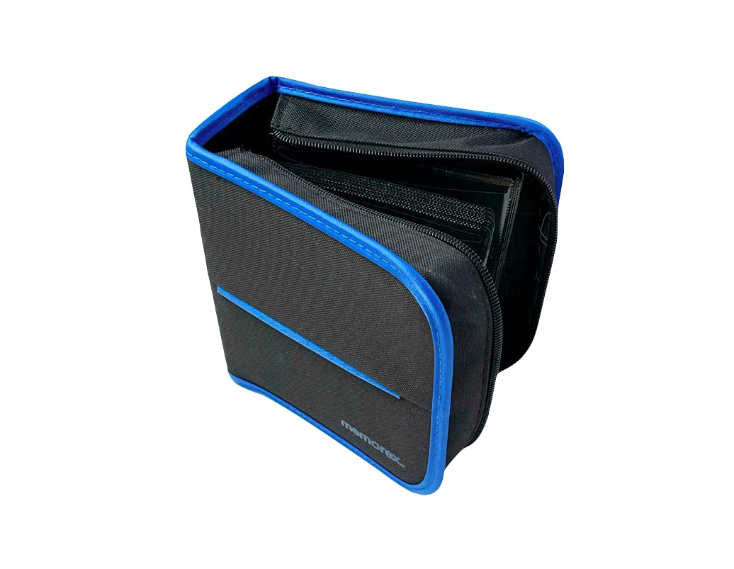 Memorex CD/DVD Nylon Wallet Black with Blue Piping, 48 Count (32020021682) 4