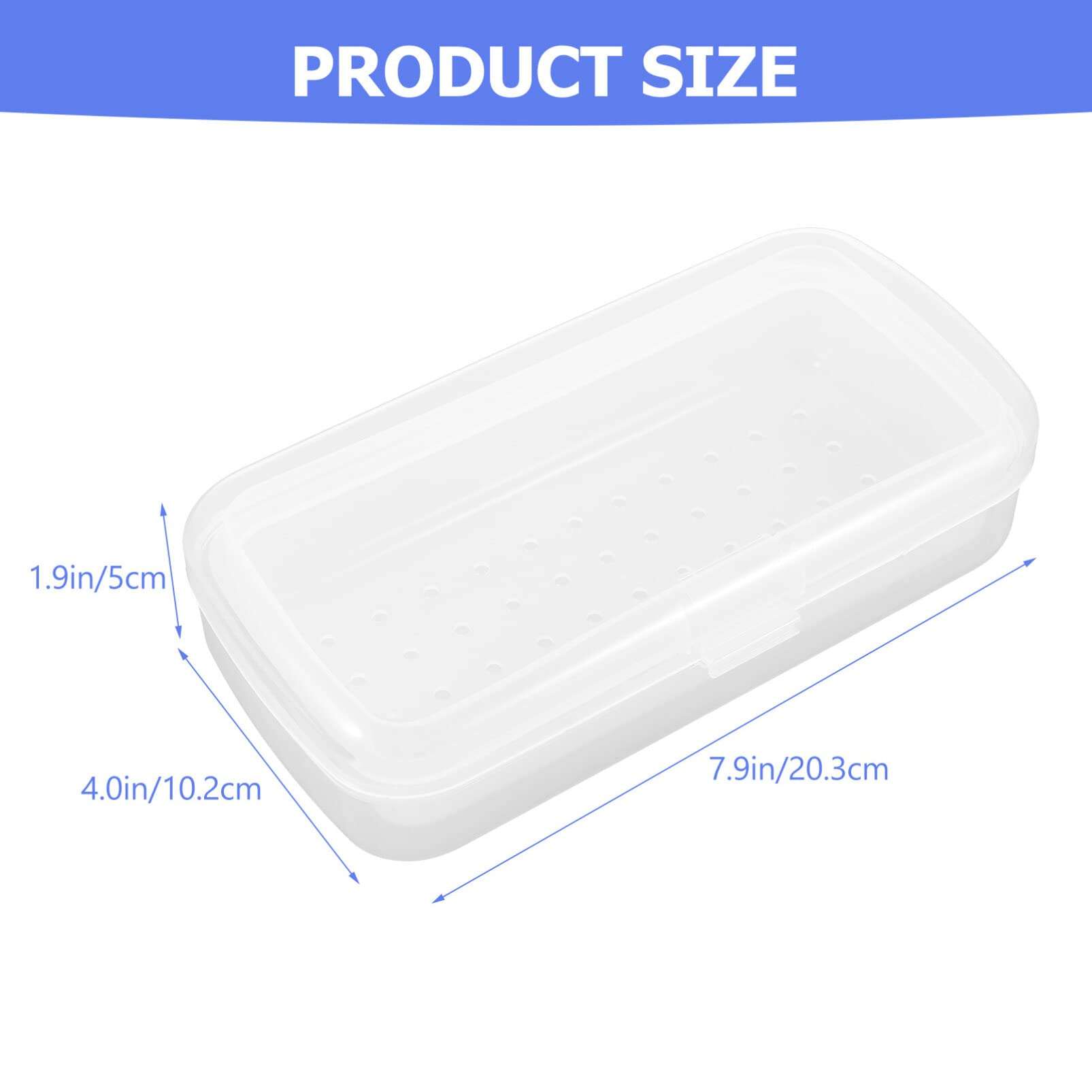 Beaupretty Nail Art Tools Plastic Tray Nail Art Tool Storage Organizer Manicure Tool for Hair Cutters Transparent Nail Tools 3