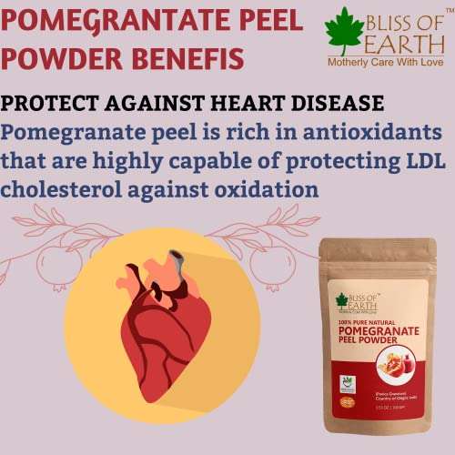 Bliss of Earth™ 100% Pure & Natural Pomegranate Peel Powder | 2x100GM | Cure Pimple & Acne | Remove Wrinkles | Natural Sore Throat Reliver | Anar Powder | 4
