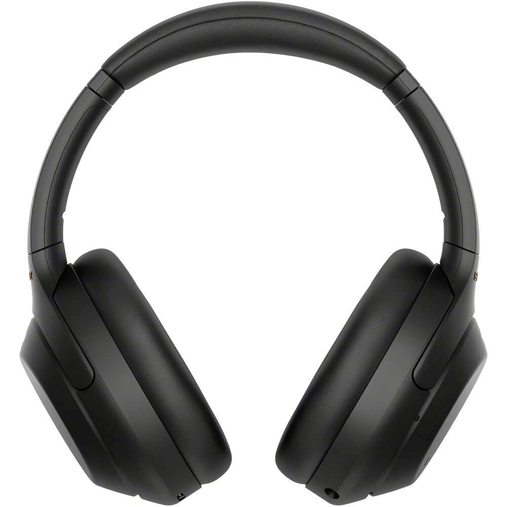 Sony WH-1000XM4 Wireless Noise-Canceling Over-Ear Headphones (Black) with Mic for Phone-Call and Voice Control (WH1000XM4/B) + Headphone Stand + USB Adapter 3