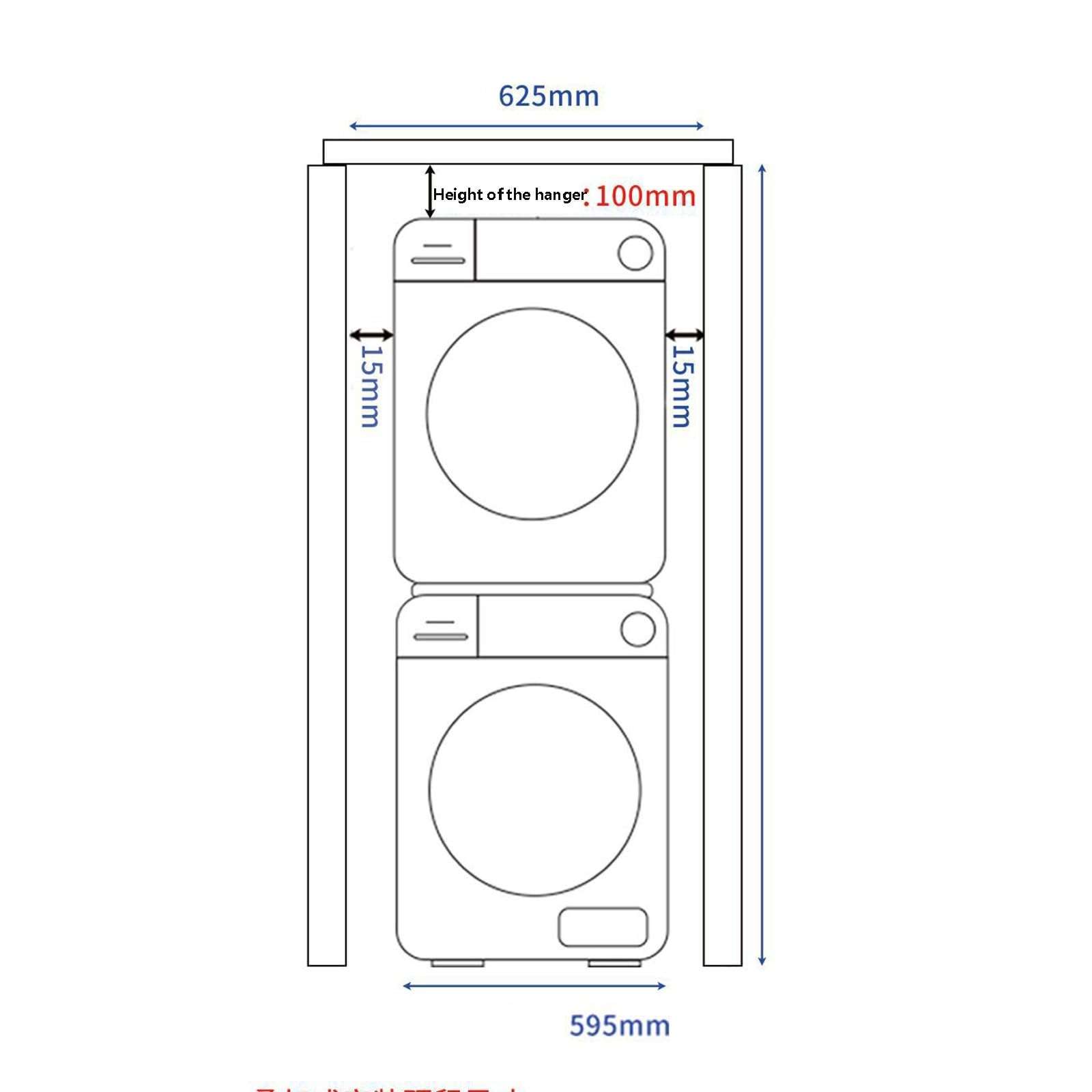 Washing Machine Trouser Rack - Invisible Clothes Drying Rack, Built-in Wardrobe Pull-Out Basket, Drawer-Type Balcony Trouser Drawer Slide Rail Storage Artifact 4