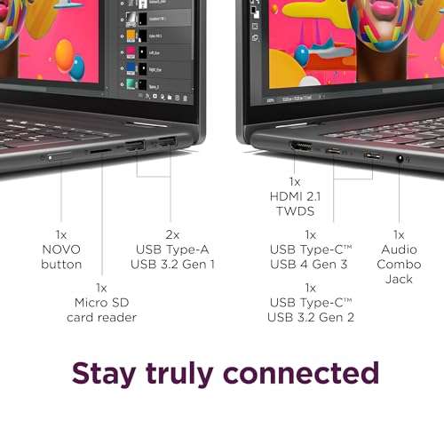 Lenovo Yoga 7i 2-in-1 Laptop - 16" 2K Touchscreen 300 nits Display, Intel 12-Core Ultra 5 125U CPU, 16 GB DDR5, 512 GB SSD, Backlit Keyboard, Wi-Fi6, Win 11 Pro, with Microsoft Office Lifetime License 4