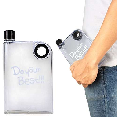 Maharsh A5 Notebook Style Ultra Slim Water Bottle BPA Free Pack of 2 (MultiColor) 4