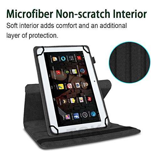 TGK Rotating Cover for IBALL Slide 3G 1026-Q18 (10.1 inch) Tablet - Black 360 Degree Universal 3 Camera Hole Leather Stand Case 4