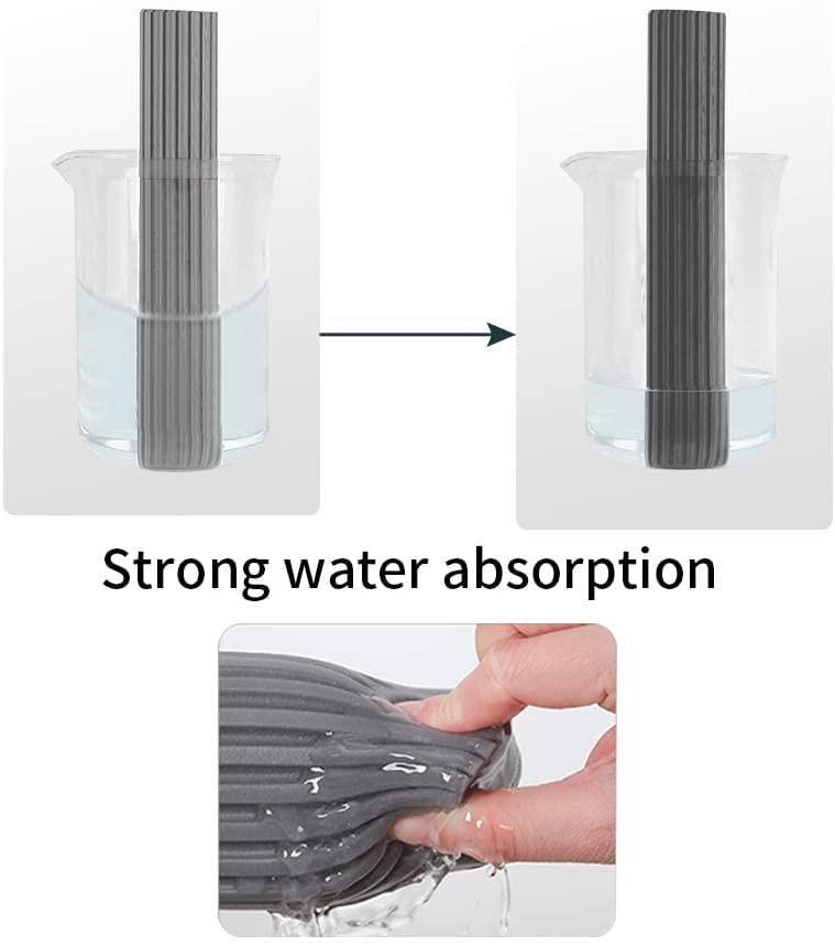 Kresal Sponge Mop, PVA Mop Super Absorbent, Sponge Mops for Floor Cleaning, Stainless Steel Handle, 13" PVA Sponge Home Office Universal Cleaning Squeeze mop 6