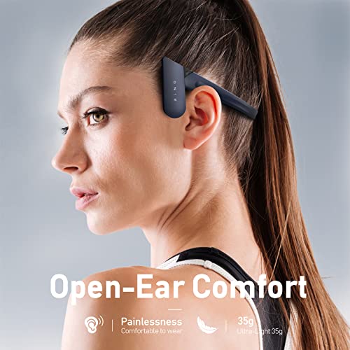 Mu6 Open-Ear Headphones Air Conduction Wireless Bluetooth Earphones for Cycling Workouts Running - 120° Adjustable Lightweight Painless Wearing -Bone Conduction Headphones Alternatives 2