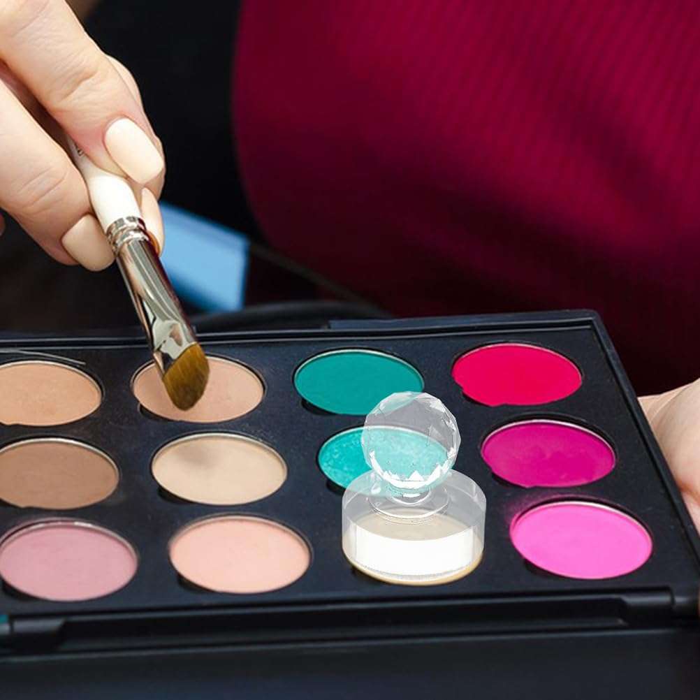 minkissy 2pcs Eyeshadow Pressing Tool Eyeshadow Platen Tool Eye Shadow Palette Repairing Tool for Blusher, Highlighter, and Eyeshadow Application (Round *2) 6