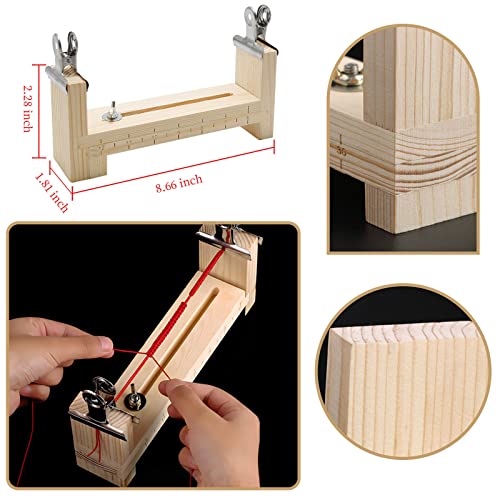 UOIENRT Bracelet Maker, Wooden U Shape Jig Bracelet Making Kit Frame Weaving Braiding DIY Tool Kit, Clear, Onesize 2