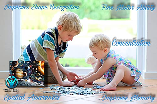 Static Spot Outer Space Puzzle - 1000-Piece Jigsaw Puzzles for Adults & Kids - Planets, Galaxy, Astronomy Design - Precision-Cut Board Pieces - Fun Mind Activity for Family, Friends - 27.56x19.69-Inch 5