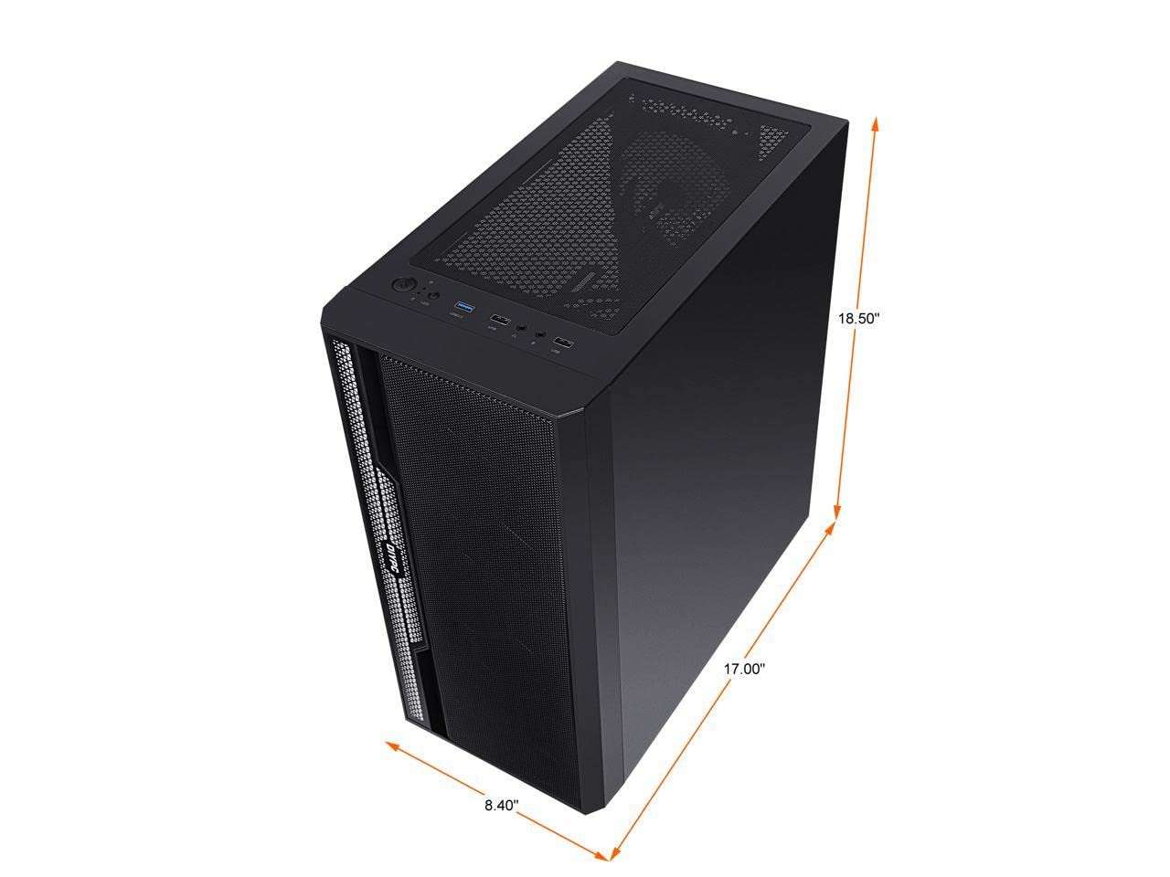 Centaurus Electra 3 Gaming Computer - AMD Ryzen 7 5800X 8-Core 4.4GHz O/C, 16GB RAM, RTX 4060 Ti, 500GB NVMe SSD, Wraith Cooler, Windows 11 PRO, WiFi, RGB, Tempered Glass 4