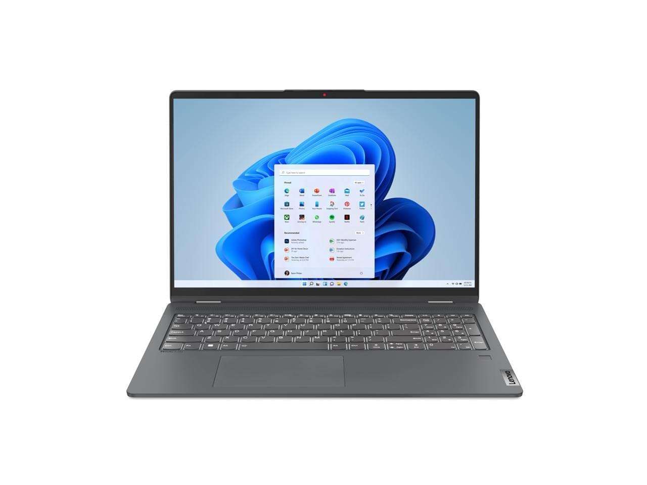 Lenovo IdeaPad Flex 5 16" 2-in-1 Touchscreen Laptop | Intel Core i7-1255U | Intel Iris Xe Graphics | 16GB RAM | 1024GB SSD | Backlit KB | Fingerprint | Windows 11 Home | Bundle with USB 3.0 Hub 4