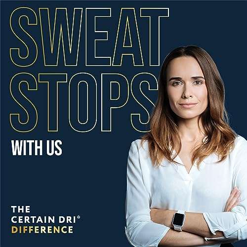 Certain Dri Prescription-Strength Clinical Antiperspirant Roll-On for Hyperhidrosis - 72-Hour Sweat Protection - Fragrance-Free - Doctor-Recommended for Men & Women - 1.2 fl oz 4