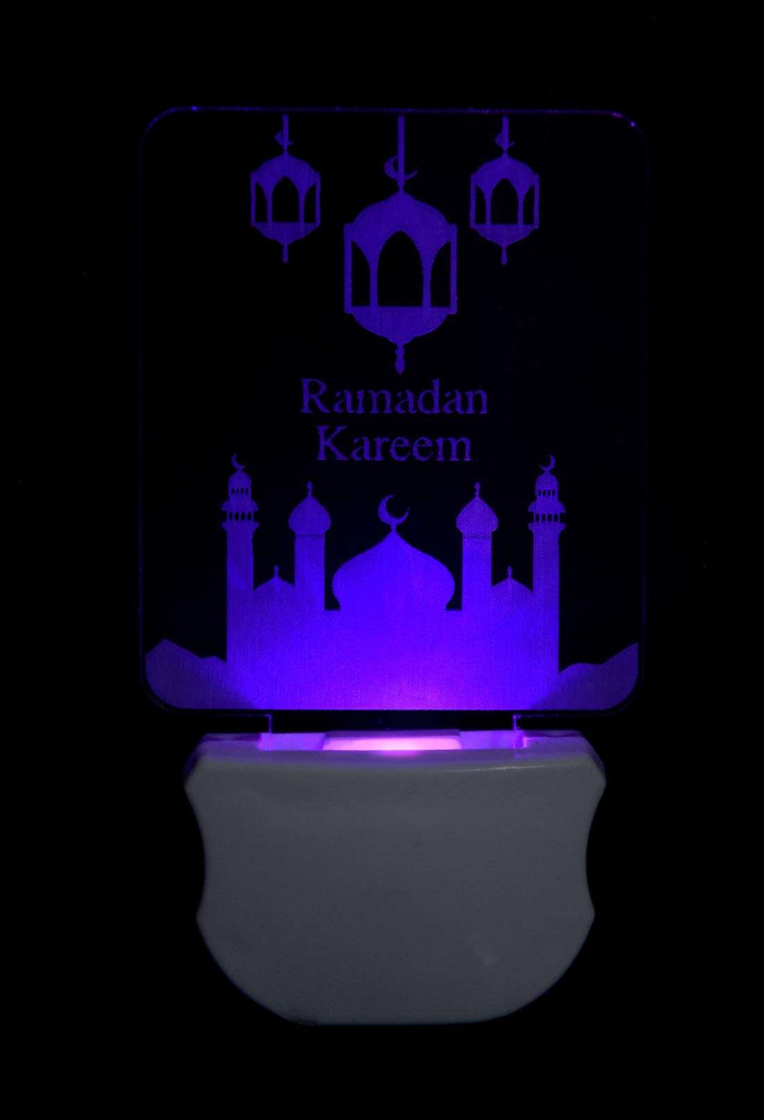 KSG GLASS EMPORIUM The Ramdan Kareem 3D Illusion Led Night Lamp Comes with 7 Multicolor Lighting Effect Suitable for for Room,Drawing Room,Lobby (Pack of 2) M58 5