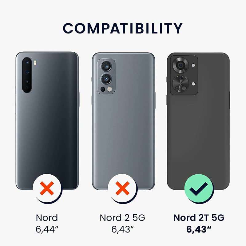 ConnectPoint Rubber Soft Silicon for OnePlus Nord 2T, Flexible Soft Silicon Candy, Scratch Resistant Back Case Cover for OnePlus Nord 2T - Black 6