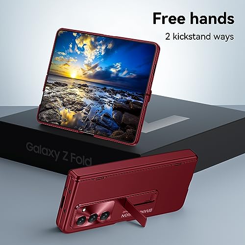 LEIAU Kickstand Case for Galaxy Z-Fold-5: [Full Cover Hinge Protection] Slim Phone Case with Full Body & Screen Protector & Kickstand for Samsung Z Fold 5 5G（2023） Purple 3
